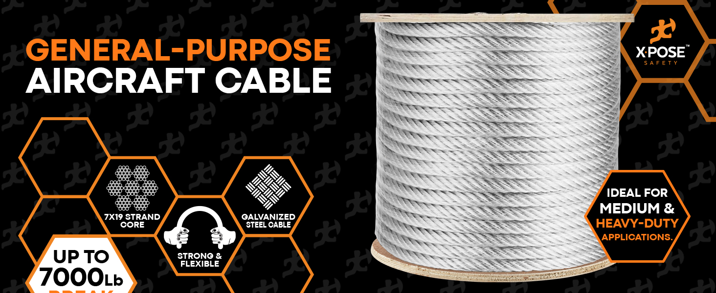 Amazon A plus Content EBC Design for Galvanized Steel Aircraft Cable Wire