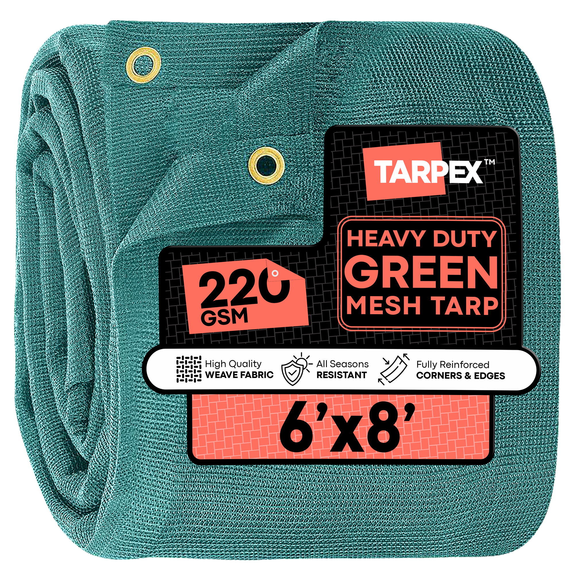 Amazon Listing Images for a Heavy-Duty Green Mesh Tarp | Tarpex Case Study